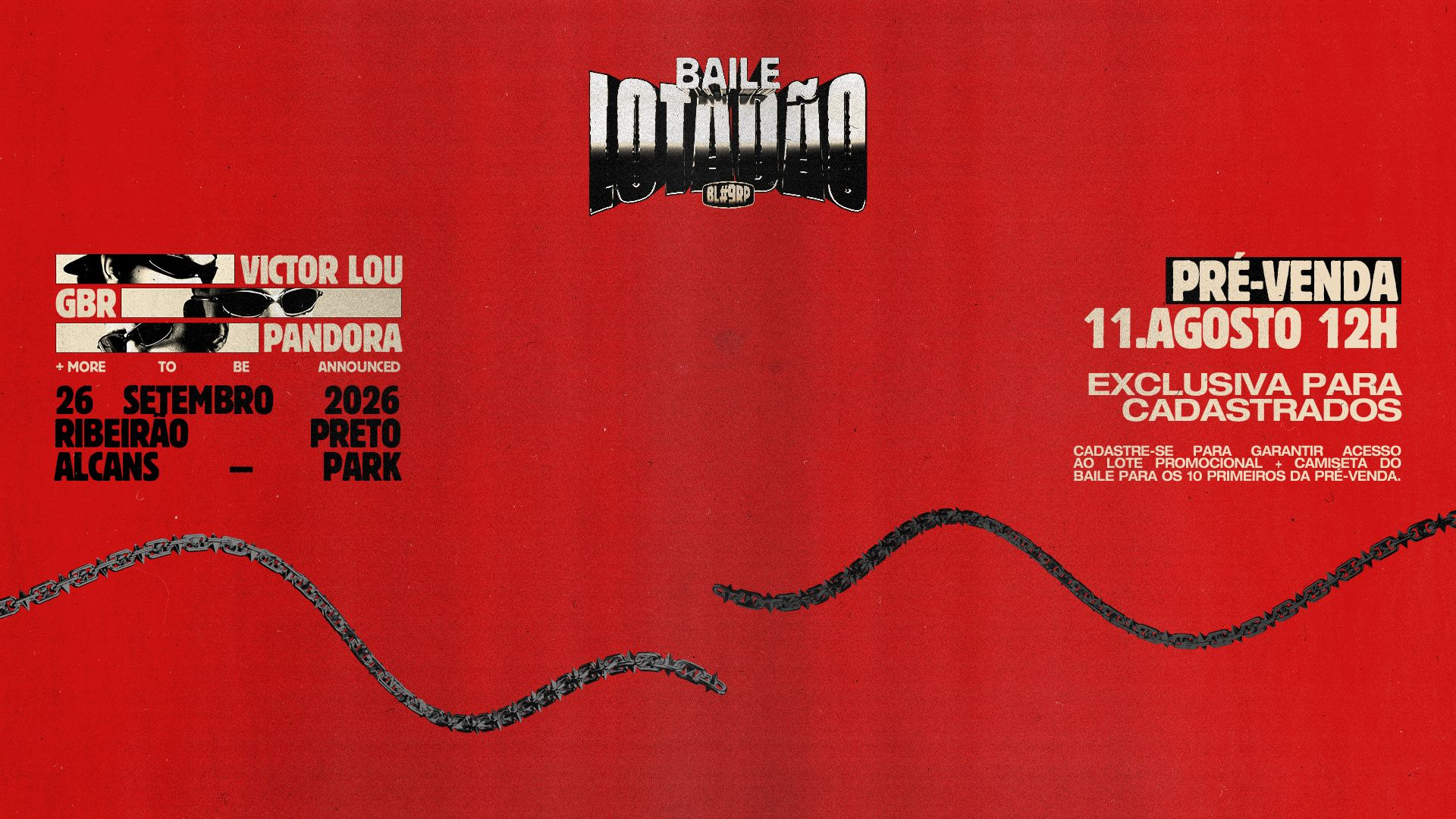 BAILE LOTADÃO — Sábado, 26 de setembro de 2026, Alcans Park, Ribeirão Preto, São Paulo